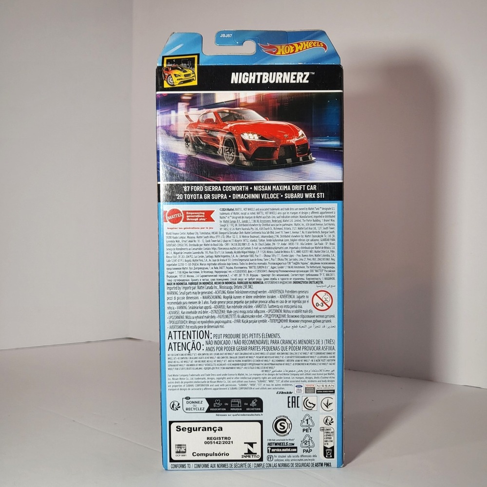 Hot Wheels Night Burnerz 5 Pack‎ Ford Sierra Toyota GR Supra NIB - Picture 4 of 5